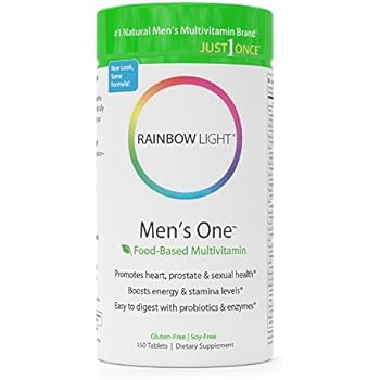 Rainbow Light Mens One Multivitamin Once Daily Nutritional Support For Mens Health 150 Count Packaging May Vary