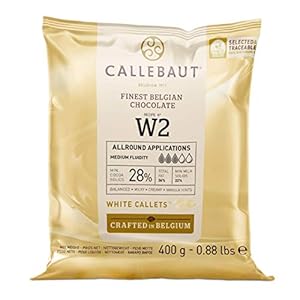 CALLEBAUT Ontvanger Nr. W2 – Couverture Callets, witte chocolade, 28% cacao, 400g – 1 verpakking