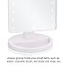 Uarter Lighted Makeup Mirrors Touch Screen 16 LEDs Square Desktop Cosmetic Mirror with Removable 10x Magnifying Mirrors (Batteries not Included)