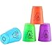 Quick Stacks Cups 12 Pack of Sports Stacking Cups Speed Training Game Challenge Competition Party Toy with Carry Bag(Blue)