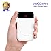 Portable Charger 10000mAh Power Bank Charger Light Weight Battery Pack charger 10000mAh Safe Li-Polymer LCD External Battery Backup 2 INPUTS 2 Outputs for iPhone iPad Samsung Mobile Phone Tablets