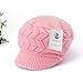 HINDAWI Women Winter Warm Knit Hat Wool Snow Caps with Visor, Pink