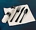 Pre Rolled Cutlery And Napkins Set with Extra Heavy Duty Full Size Black Cutlery, Fork-Knife-Spoon with White Napkin,10 Count