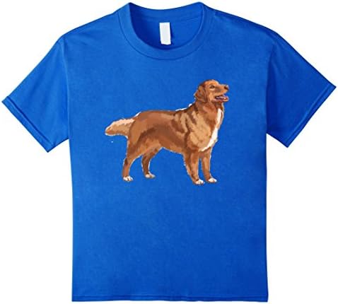 Kids Nova Scotia Duck Tolling Retriever Dog T Shirt I Love Toller 12 Royal Blue