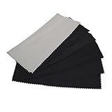 Marnur Microfiber Cloths Lint-free, Ultra-gentle Screen Cleaner and Lens Cleaner for Eyeglasses, Tablets, Cameras and Other Delicate Surfaces, 5 Black+1Grey Packs (6