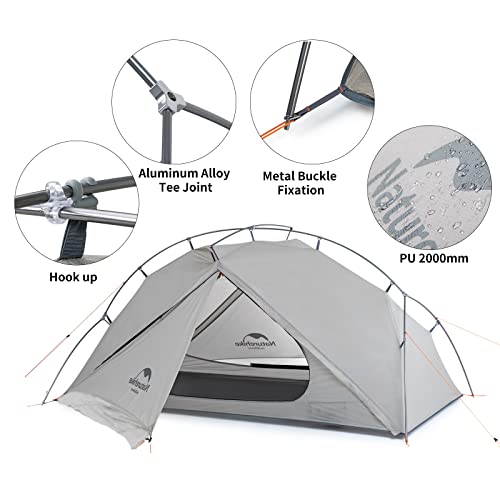 Naturehike VIK 1/2 Person Ultralight Freestanding Backpacking Tents with Footprint 15D