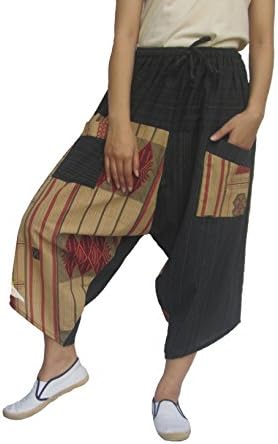 Wynnthaishop ChiangmaiThaiShop 100% Cotton Men Women Baggy Japanese Style Pants Mens
