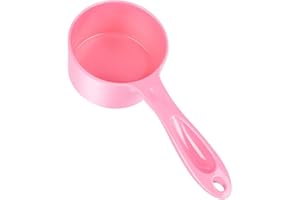SUPER DESIGN SUPERDESIGN 1/2 Cup Dog Food Scoop for Container Melamine Measuring Scoop for Dogs Cats Birds and Rabbits Pet Food Feeding Scoop Dishwasher Safe - Baby Pink