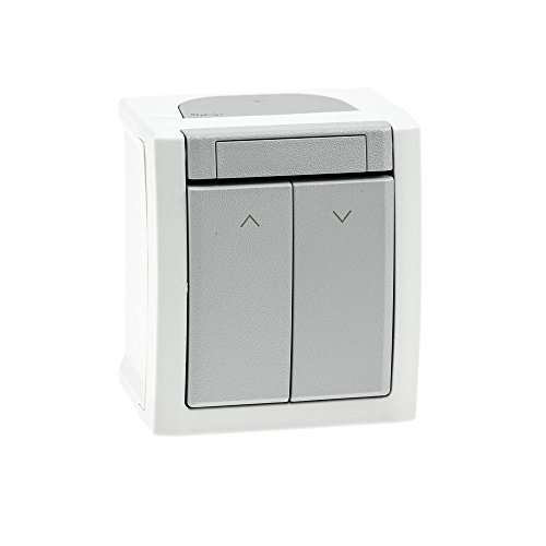 Aufputz Jalousietaster Feuchtraum IP54, Modell Pacific, grau
