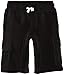 Southpole Big Boys' Boys Jogger Shorts with Cargo Pockets In Basic Solid Colors, Black, Large