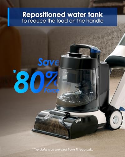Tineco CARPET ONE Cruiser Smart Carpet Cleaner, Self-Cleaning and FlashDry, Deep Cleaning for Pet, Carpet and Upholstery, 167℉ PowerDry, 130W Powerful suction SmoothPower