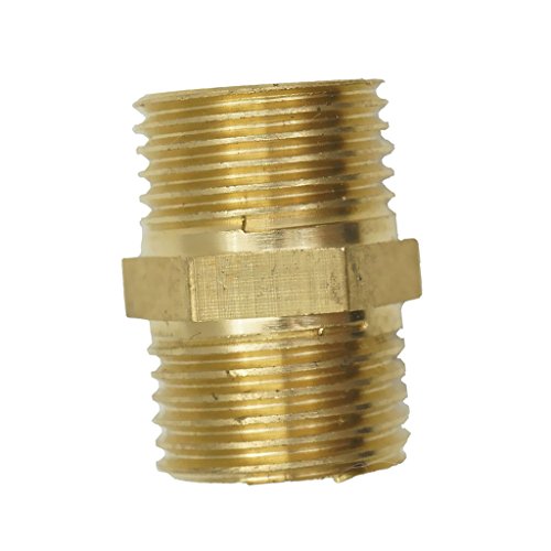 MagiDeal Brass Barbed Male to Male Hose Pipe Fittings Threaded Coupler Connector NPT - As described, 1 inch - Thumbnail 7