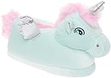 Silver Lilly Pegasus Slippers - Plush Animal Slippers w/Comfort Foam Support by