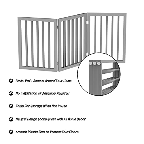 PETMAKER Dog Gate for Doorways, Stairs or House Freestanding, Folding