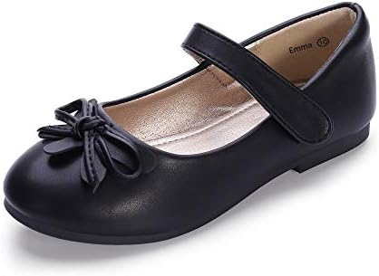 Hehainom Toddler/Little Kid Girl's Emma Mary Jane Ballet Dress Flats Bows School Uniform Shoes