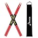 Donner Red Drum Sticks 7A Classic Maple Wood Drumstick 2 Pair with Carrying Bag