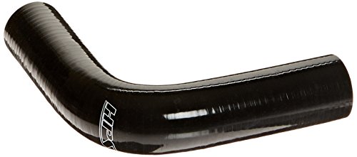 HPS HTSEC90-125-BLK Silicone High Temperature 4-ply Reinforced 90 degree Elbow Coupler Hose, 75 PSI Maximum Pressure, 4