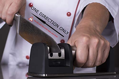image for Adyeal Manual Knife Sharpener by Ingenious Chef Two Stage Sharpening K