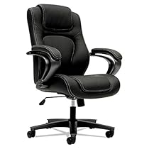 basyx by HON VL402 Managerial High-Back Chair with Loop Arms for Office or Computer Desk, Black