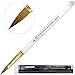 Pana Finest Pure Kolinsky Acrylic Nail Brush with Clear Acrylic Oval Crimped Handle Size 8