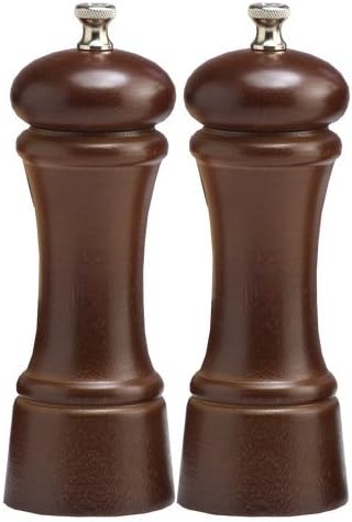 Chef Specialties6 Inch Elegance Walnut Pepper Mill and Salt Mill Set