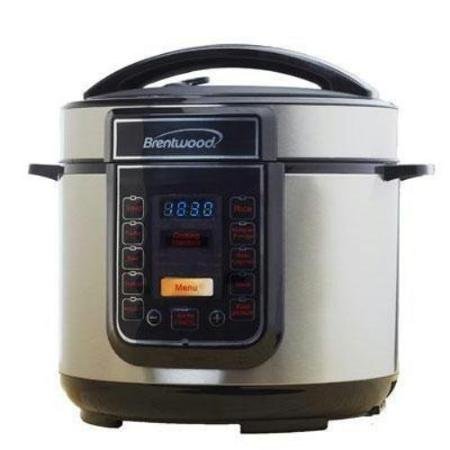 Click Here to See More Images Brentwood Cooker. 1.25 Gal. black, Stainless Steel (EPC-526)