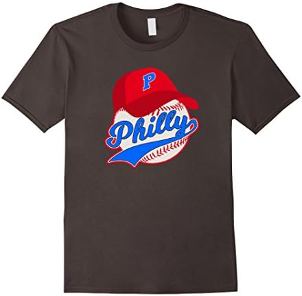 Mens Baseball Philly Philadelphia T-Shirt 2XL Asphalt