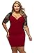 Women's V Neck Half Sleeve Ruched Lace Illusion Plus Size Night Out Cocktail Sexy Dresses