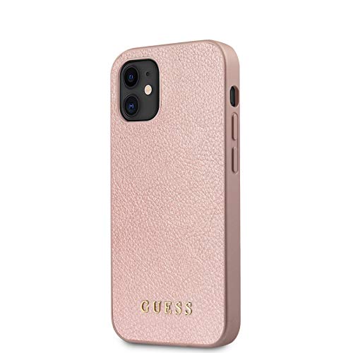 GUESS Dual-Material Case with Iridescent Reflections (iPhone 12 Mini, Pink)