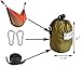 Cutequeen Trading Parachute Nylon Fabric Hammock with Tree Straps;Color: Olive/Red