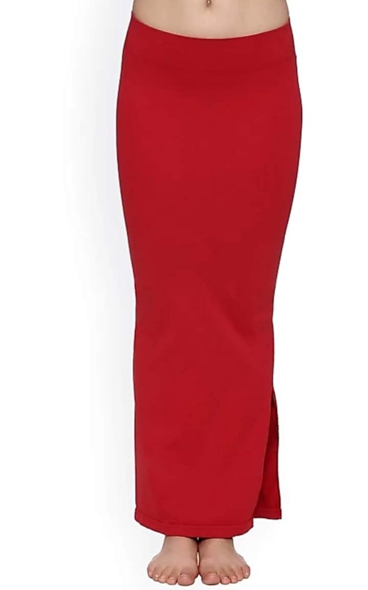 Buy PKYC Women's Red Shapewear Lycra Stretchable Slim Fit Saree