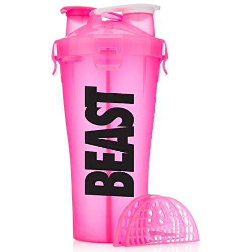 Hydra Cup - Dual Threat Pink Shaker Bottle, 28 Ounce Pink Shaker Cup, Beast Pink Hydra Cup - Dual Threat Pink Shaker Bottle, 28 Ounce Pink Shaker Cup, Beast Pink