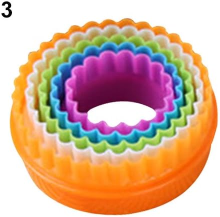 Brussels08 5Pcs Plastic Cookie and Biscuit Cutter Cake Sugar Craft Cutters Decorating Molds Biscuit Sandwich Fondant Cutter Round #