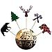 ALISSAR 30-Pack Lumberjack Cupcake Toppers, Buffalo Plaid Baby Bear Tree Cupcake Topper for Campfire Lumberjack Party Supplies Baby Shower Dcoration.