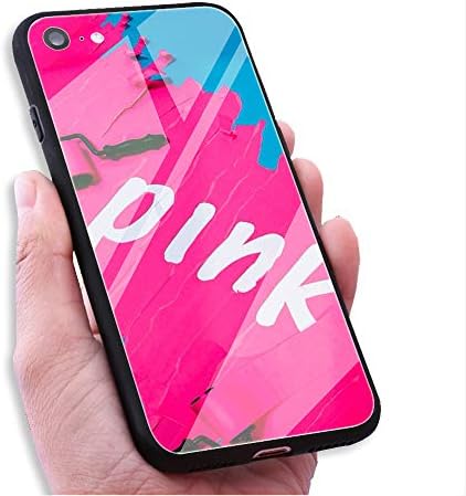 RUIWEI RWNO-82 Black Pink Blackpink Kpop Collage Designed for iPhone 7 Plus/8 Plus Case，Tempered Glass Back Cover and Black Anti-Scratch Shock Absorption Cover Case