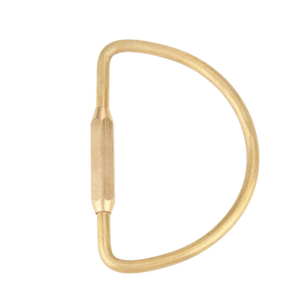 Keychain Hook Clip, Brass Screw Lock Carabiner Clip Hook Keychain Key Ring DIY Gift(#1)