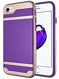 iPhone 7 Case, LK [Moxie Series] Shock Absorption Hybrid Armor Defender Protective Case Cover for Apple iPhone 7 (Purple)