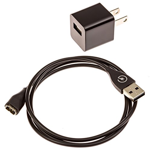 Fitbit Charge HR 3.3ft Replacement USB Charger and Wall Adapter with Reset Options (1 Year Warranty Guaranteed)