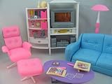 [Gloria] gloria Barbie Size Dollhouse Furniture Family Room TV couch ottoman zs-68 [parallel import goods]