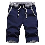 FUNEY Men's Cargo Shorts Elastic Waist Drawstring