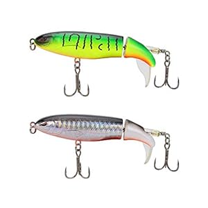 Jolicobo Lot De 2 Leurres De Pêche En Eau De Mer – 10 Cm – 15 G – Leurre De Pêche Artificiel – Crochet Rotatif – Grande…