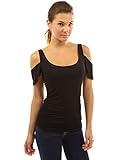 PattyBoutik Women's Scoop Neck Cut Out Flutter Sleeve Blouse