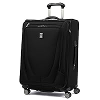 Travelpro Luggage Crew 11 25" Expandable Spinner Suitcase w/Suiter, Black