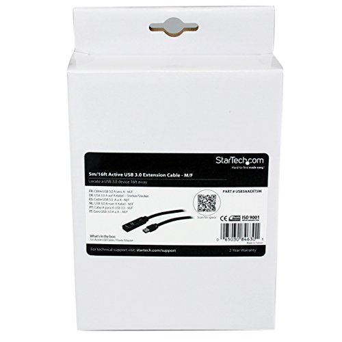 StarTech.com 5m USB 3.0 Active M/F Extension Cable (USB3AAEXT5M)