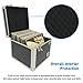 Classic Acts Vinyl Record Album Storage Case – Aluminum Lp Record Player Crates for Records (Holds 75 Records)thumb 2