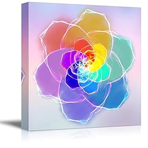 Wall26-Canvas Wall Art-Abstract Color Flower for Bedroom-Giclee Painting Wall Bedroom Living House Decoration Home Art - 12x12 inches