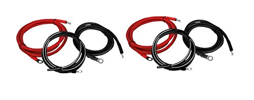 2 COBRA 1000-2500 Watt AC Power Inverter 4-AWG Cable Wire Kits | CPI1575/CPI2575