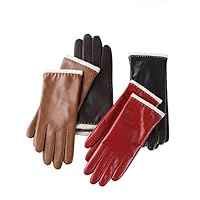 2018 New Design Real Leather Winter Gloves for Women Full-Hand Touchscreen Warm 100% Cashmere Lined