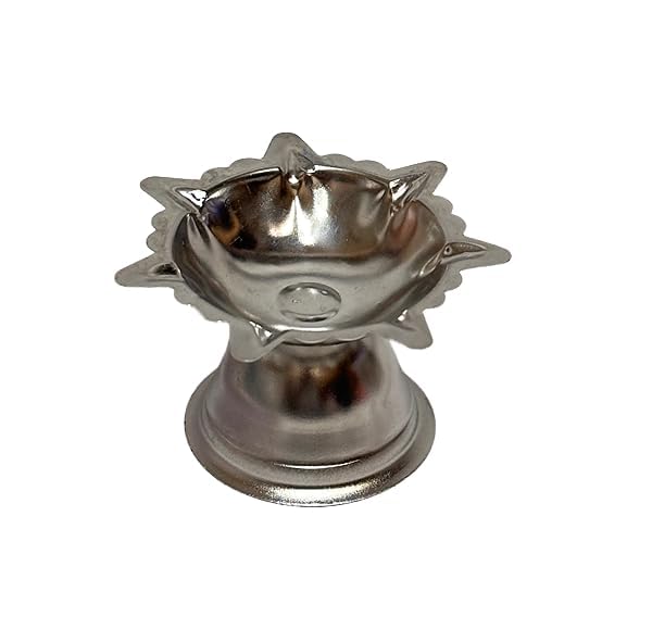 Garden Of Arts Stainless Steel 7 Wicks Diyas Used for Any Hindu Festival Diwali Ganesh Festival Lightening of Home Any Auspicious inaugration for Office Home