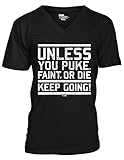 Unless You Puke Faint Or Die, Keep Going - Body Building, Gym Men's V-neck T-Shirt Tee